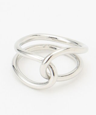 J.PRESS LADIES 2WAY ライン スカーフ リング シルバー系