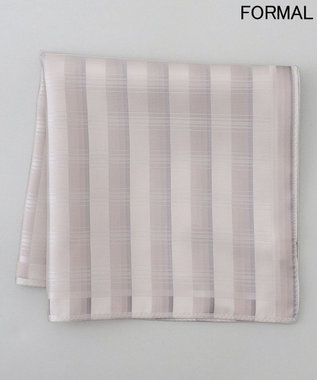  【WEAR BLACK】シルク100％ フォーマルチーフ_チェック