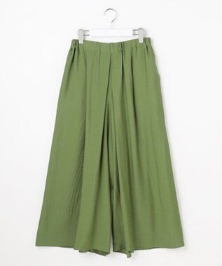 自由区 S 【カタログ掲載・ご好評アイテム・累計2500本・新色追加・ウエストゴム・セットアップ対応】エアリーツイルキュロット パンツ ［新色］グリーン