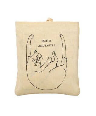 ROOTOTE 1188【折り畳み可能】EU.ラウンド.ブラサガリネコ-A 01：シロ