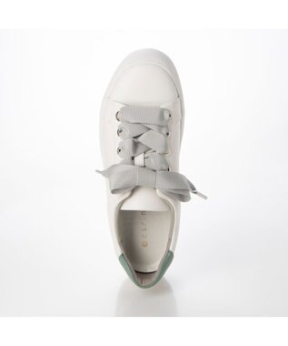 MODE ET JACOMO <carino>【レイン対応】【軽量】リボンスニーカー ホワイトコンビ