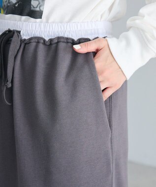 CRAFT STANDARD BOUTIQUE ダブルウェストカットソーロングスカート Dark Gray