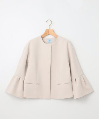 組曲 S 【KUMIKYOKU NAVY】コンフォータブルドレープ フレアスリーブジャケット サンドベージュ系