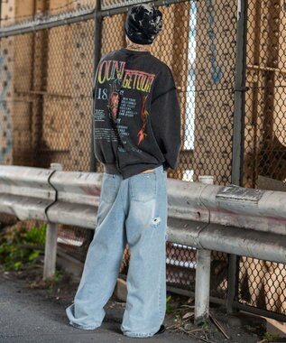 WEGO 【ユニセックス着用ITEM】ヴィンテージグラフィックドッキングプルオーバー 柄2