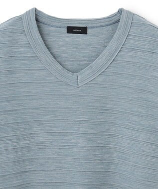 JOSEPH HOMME ストームリップル Vネックカットソー ダルブルー系