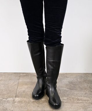 Pointer 本革ベーシック 裏起毛 ロングブーツ ブラック