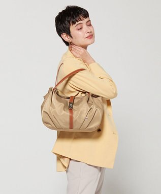 LA BAGAGERIE タックラウンド2WAYバッグ ベージュ