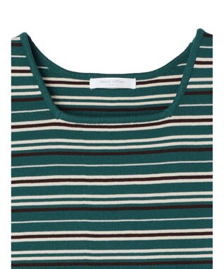 Green Parks スクエアネックニットタンクトップ Charcoal Gray