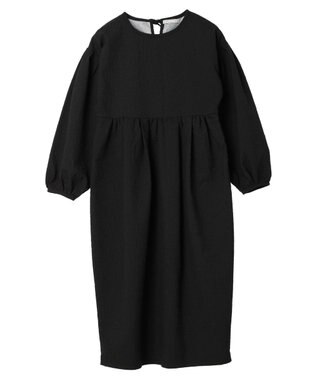 Green Parks armonia. エンボスタックコクーンワンピース Black