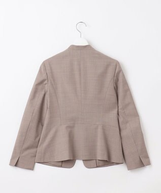 J.PRESS LADIES L 【セットアップ対応】BAHARIYE PINHEAD ノーカラー ジャケット ブラウン系