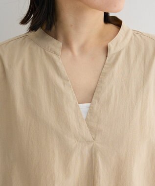 Green Parks スキッパーブラウス Beige