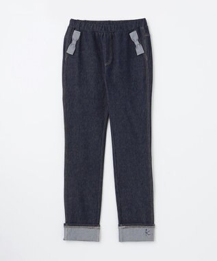 組曲 KIDS 【150-160㎝】デニムニット パンツ ネイビー系