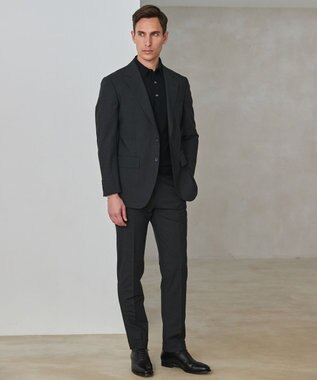 GOTAIRIKU 毎日の仕事着に【洗濯機可】テーラード DRESS BIZ ニットポロ ブラック系