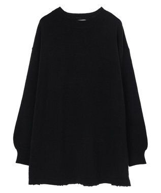 earth music&ecology バックヘムプリーツチュニック Black