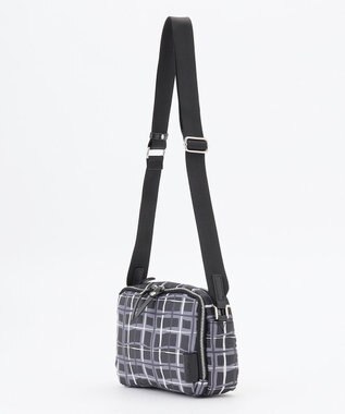 Y'SACCS ドローイングチェック ショルダーバッグ ブラック