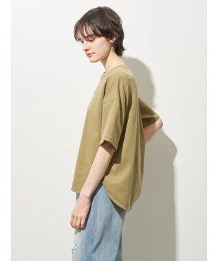 AMERICAN HOLIC 接触冷感裾ラウンドカットプルオーバー Border Yellow