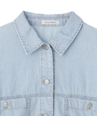 Green Parks シアーデニムシャツＧジャン Black