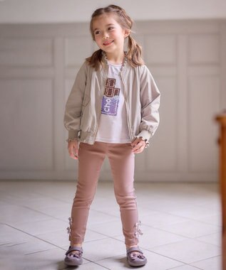 ANY KIDS ガーリー MA-1 ベージュ