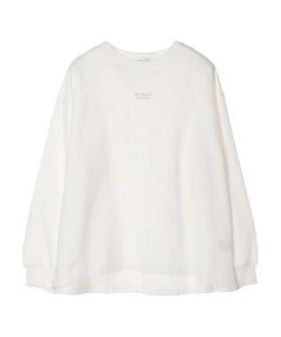 AMERICAN HOLIC 刺繍ロゴミニ裏毛ボートネックチュニック Off White