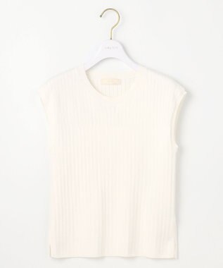 ANY SIS L 【洗える】レーシ－ディテールフレンチ ニット オフ