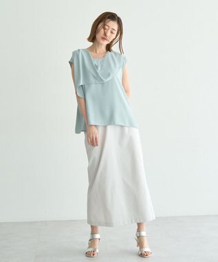 YECCA VECCA ドレープブラウス Mint