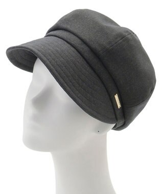 MOONBAT FURLA(フルラ) ワンポントプレート キャスケット／UV 手洗い可 日本製 サイズ調整 防菌防臭 ダークグレー