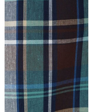 Green Parks 綿麻混イージータイトスカート Check Brown