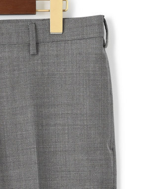 J.PRESS MEN 【ストレッチ / ウォッシャブル可】パワーストレッチウール バーズアイ スラックス ライトグレー系