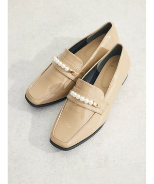 Green Parks ・ｍｉｎｉａ　パールビットローファー Beige