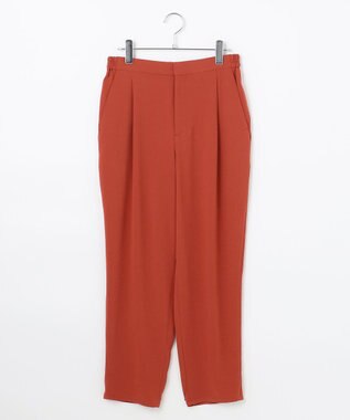 #Newans 【洗える】ジョーゼットテーパードパンツ オレンジ系