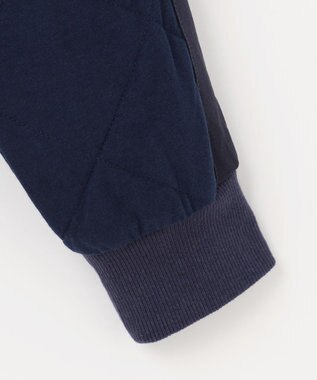 PW CIRCULUS 【裏地付き/防寒】【WOMEN】キルティングスエットプルオーバー ネイビー系