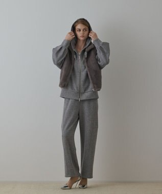 GRACE CONTINENTAL フェイクミンクベスト グレー