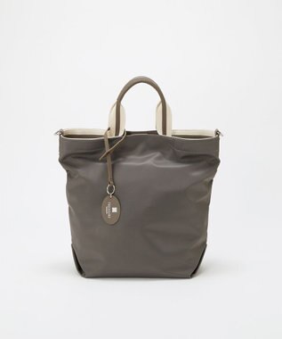 TOPKAPI 【TREASURE TOPKAPI】ストライプハンドル ナイロン 縦型 2way トートバッグ A4対応 ダークグレー