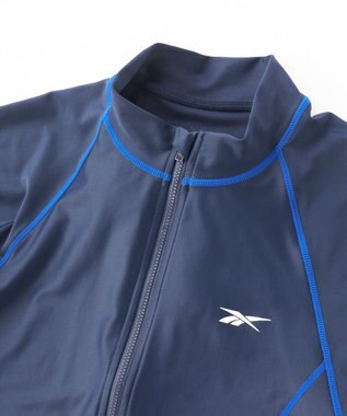 OP／FILA 【Reebok】大きいサイズ｜長袖フルZIPラッシュガード 180㎝ ネイビー
