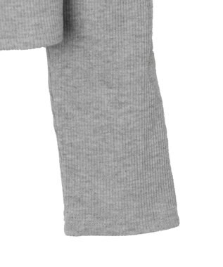 WEGO オープンショルダーダブルジップパーカー 杢グレー