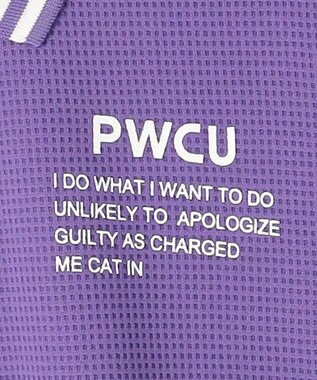 PW CIRCULUS 【WOMEN】ワッフルハーフジップポロ ゴルフウェア レディース パープル系
