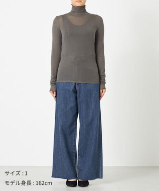 NAVE 【ReNAVE・洗える】シルク混シアータートル グレー系