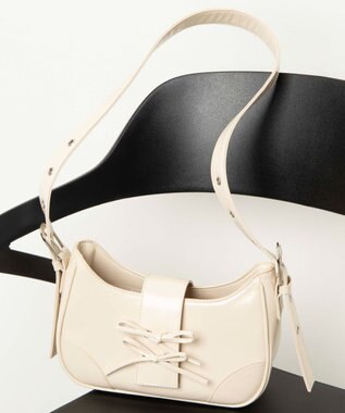 WEGO マルチWAYハーフムーンベルトバッグ オフホワイト