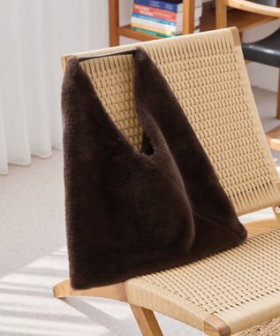 AMERICAN HOLIC フェイクファーバッグ Brown