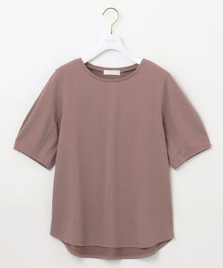 ANY SIS L 【汗ジミ防止・UVケア】アーモンドスリーブ カットソー モカピンク