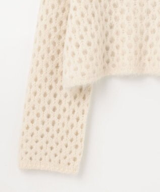 GRACE CONTINENTAL アルパカメッシュニットトップ キナリ