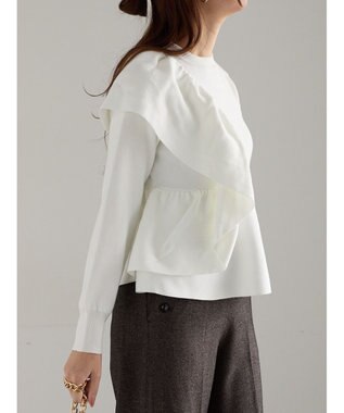 Te chichi アシンメトリーフリルニット《2025winter catalog item》 オフホワイト