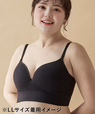 WACOAL ノンワイヤーブラ 【GOCOCi ゴコチ】 ぴったりフィット アンダー部分のズレを軽減 洗濯機洗い可能(ネット使用) ブラトップ レディース ハーフトップ CGG255 /ワコール ブラック