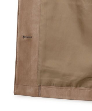 UNFILO L 【洗える】フェイクレザー ジャケット モカ