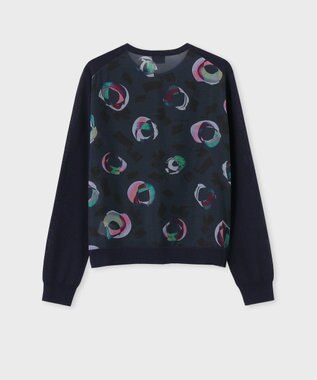 Paul Smith Painted Spot シアーコンビ カーディガン ネイビー