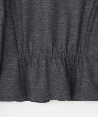 J.PRESS LADIES S アクアレジェンドウールジャージー ノーカラー ジャケット ライトグレー系