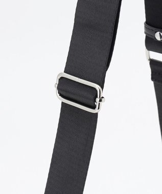 Y'SACCS ドローイングチェック ショルダーバッグ ブラック