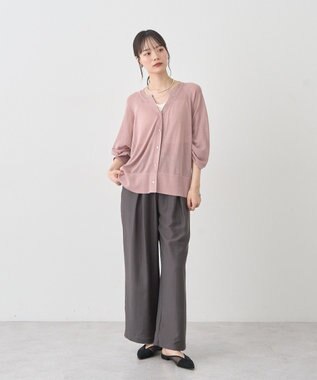 earth music&ecology リラックスタックパンツ Charcoal Gray