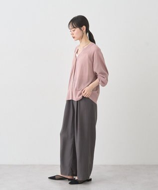 earth music&ecology リラックスタックパンツ Charcoal Gray