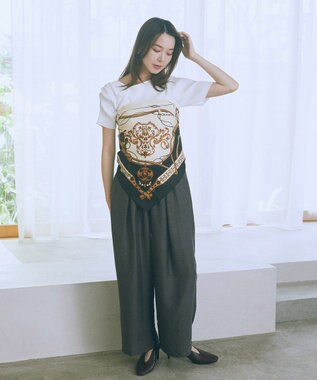 earth music&ecology リラックスタックパンツ Charcoal Gray